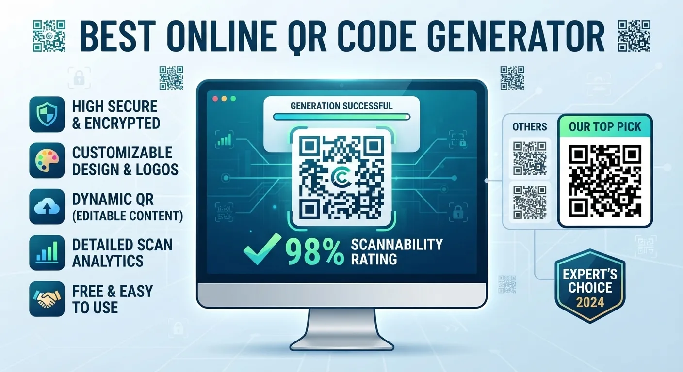 A smartphone scanning a custom-generated QR code on a digital display.